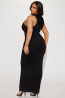 Rayna Hooded Maxi Dress - Black