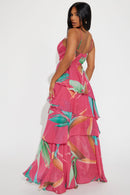 Spring Dream Maxi Dress - Pink/combo