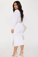 Dream Babe Midi Dress - Off White
