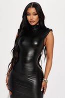 Shady Moda Midi Dress - Black