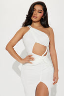 Palm Springs Slinky Maxi Dress - White