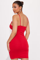 O-Ring Cami Mini Dress - Red