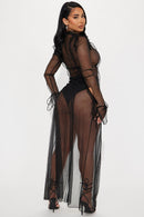 Mystic Goddess Maxi Dress - Black