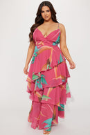 Spring Dream Maxi Dress - Pink/combo