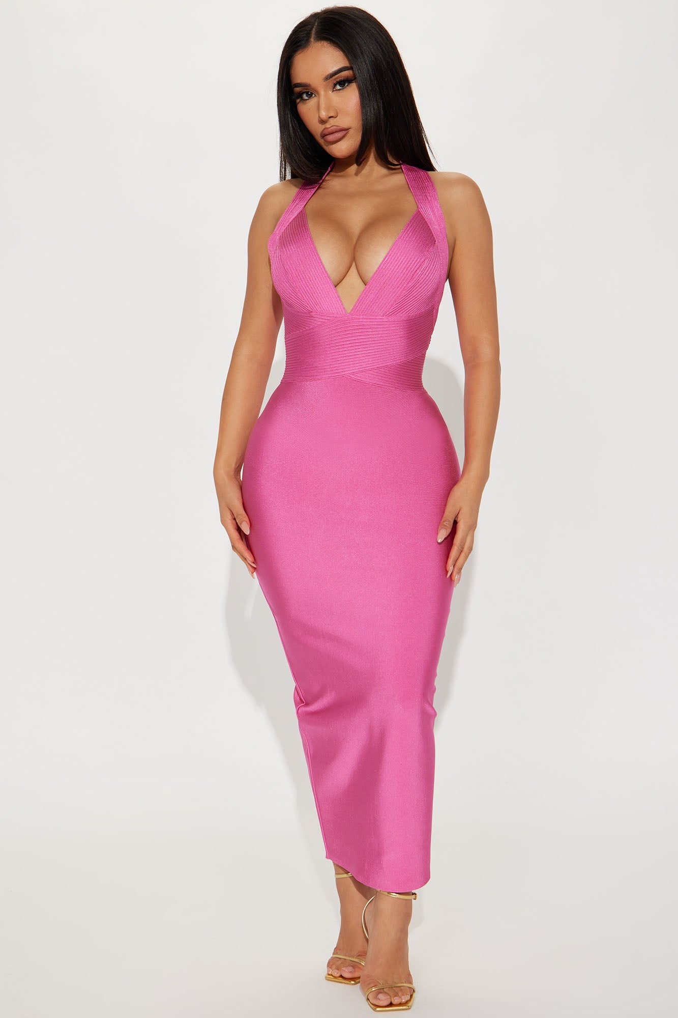 Tiffani Bandage Maxi Dress - Pink