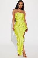 Your Only Concern Maxi Dress - Chartreuse