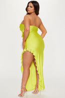 Your Only Concern Maxi Dress - Chartreuse