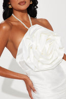 Selma Rose Midi Dress - White