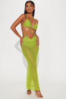 Miami Summer Crochet Maxi Dress - Green