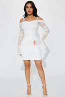 Jocie Mesh Mini Dress - White