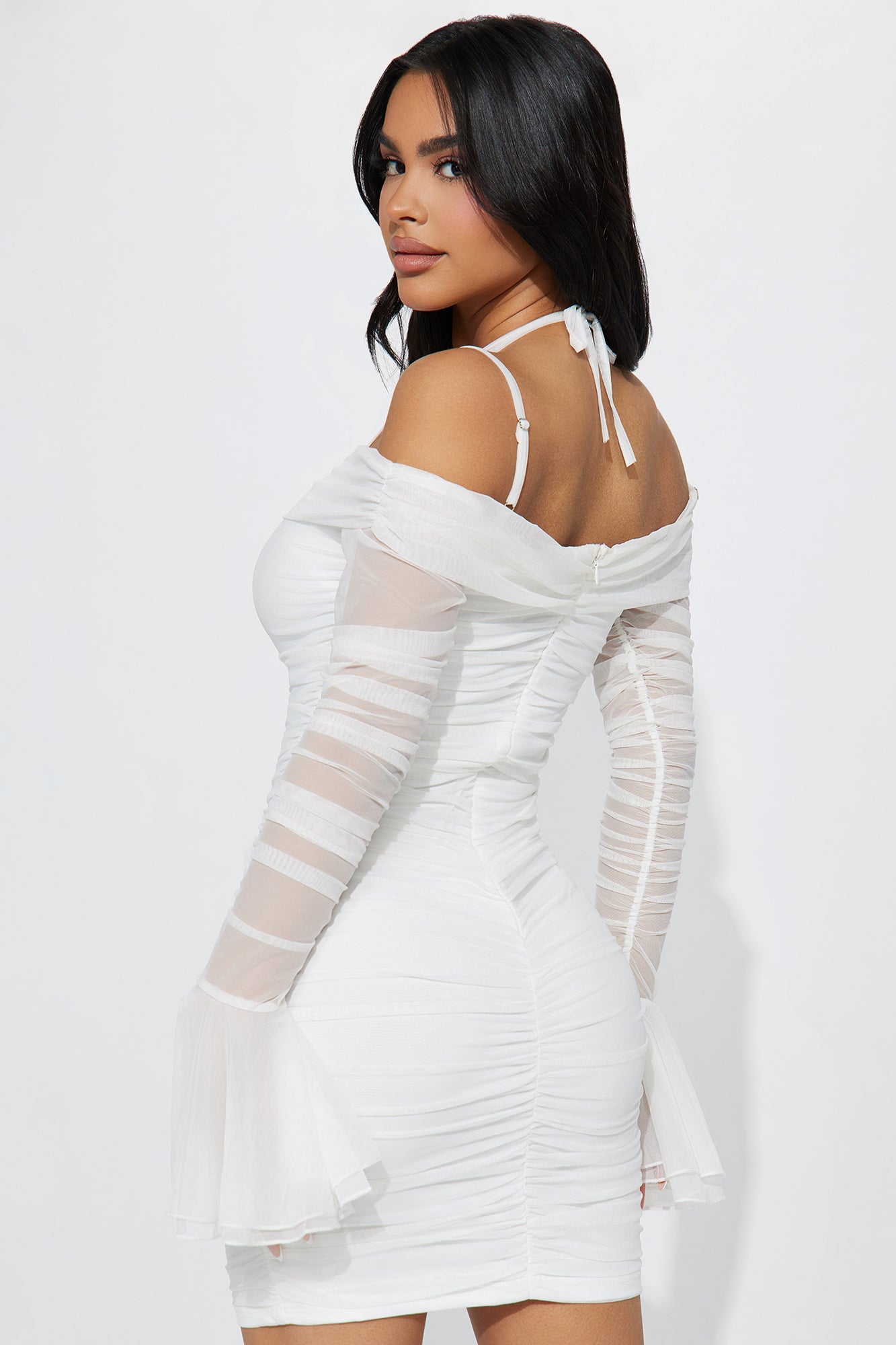 Jocie Mesh Mini Dress - White
