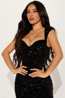 Riley Sequin Gown - Black