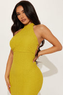 Taelynn Textured Maxi Dress - Chartreuse