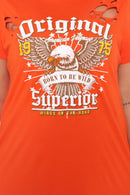 Original Superior T Shirt Dress - Orange