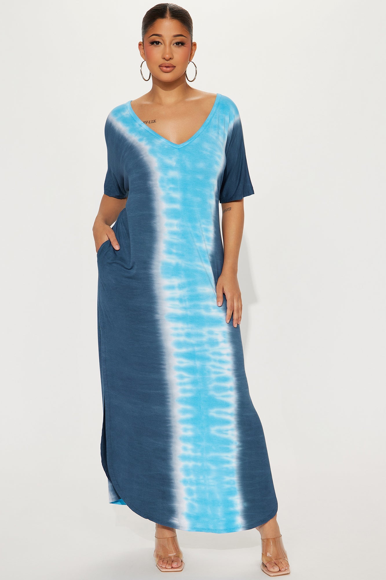 Halsey Tie-Dye Maxi Dress - Blue