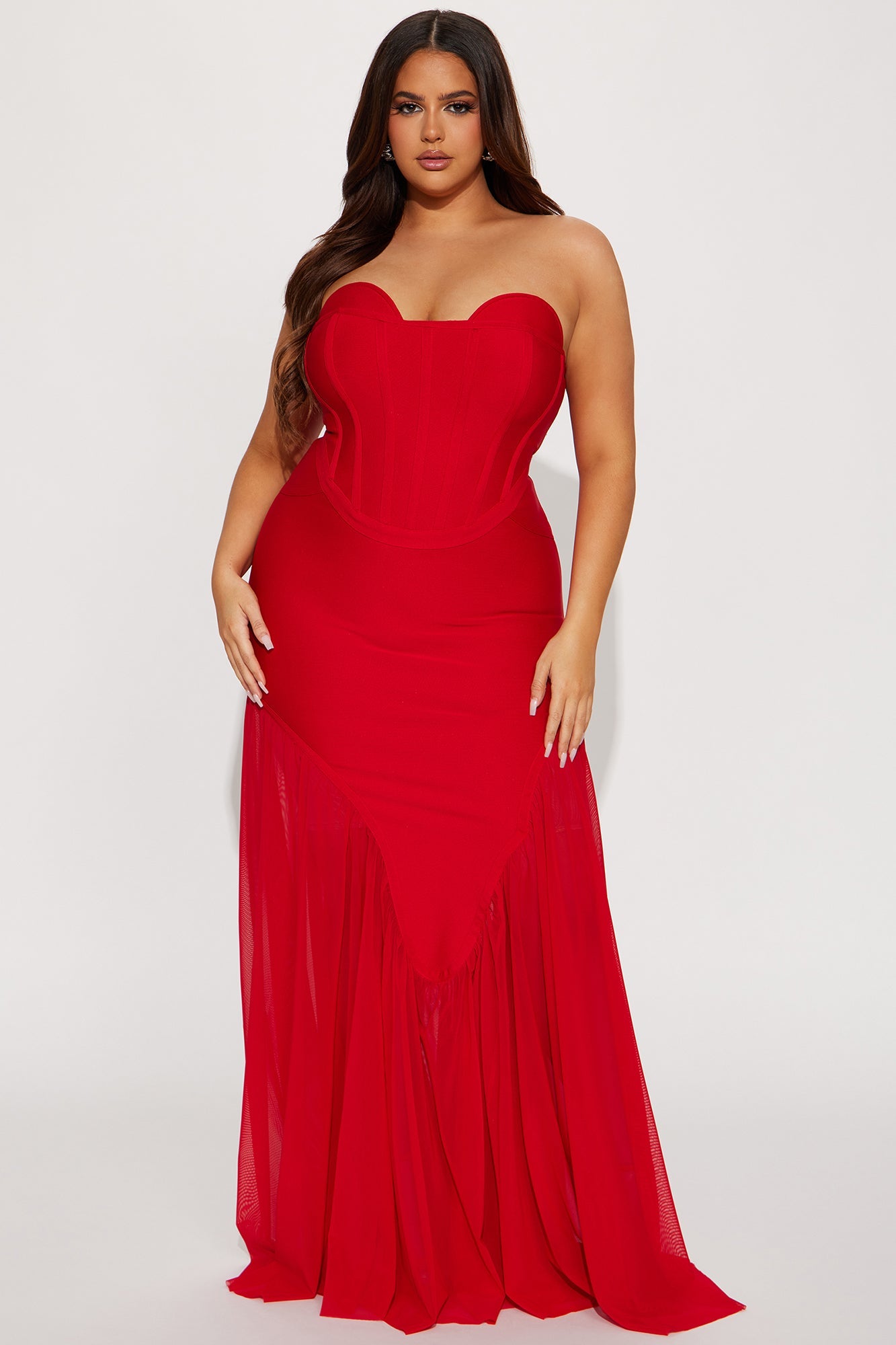 Ana Bandage Gown - Red