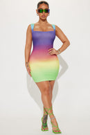 Michelle Multi Mini Dress - Multi Color
