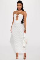 No Rings Attached Maxi Dress - White