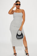 Cierra Striped Maxi Dress - White/combo