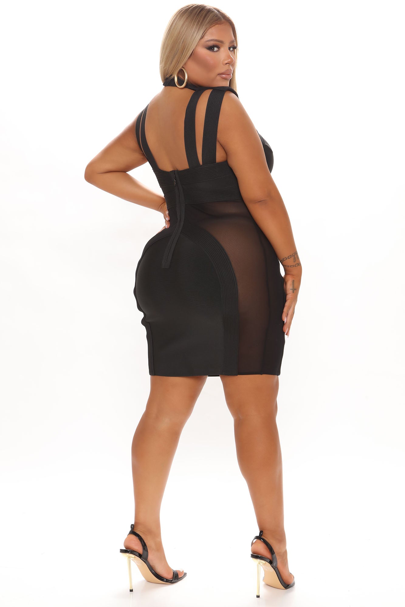 Desiree Bandage Mini Dress - Black