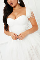 Camilla Tulle Maxi Dress - White