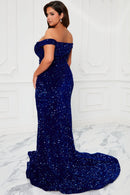 Alora Sequin Maxi Gown - Royal