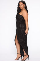 And The Winner Is Sequin Maxi Dress - Black