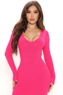 Kallan Knit Dress - Hot Pink