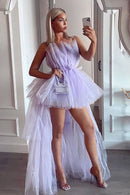 Exclusive After Party Tulle Maxi Dress - Lavender
