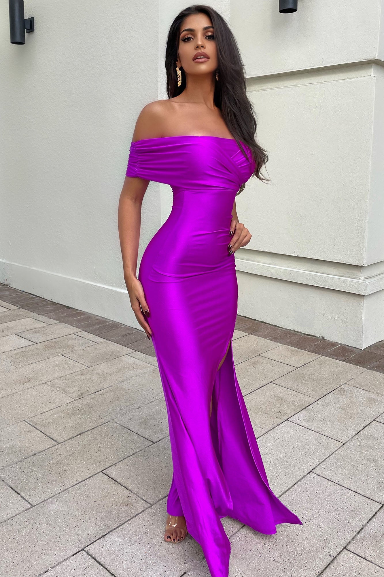 Ignore The Romance Maxi Dress - Purple