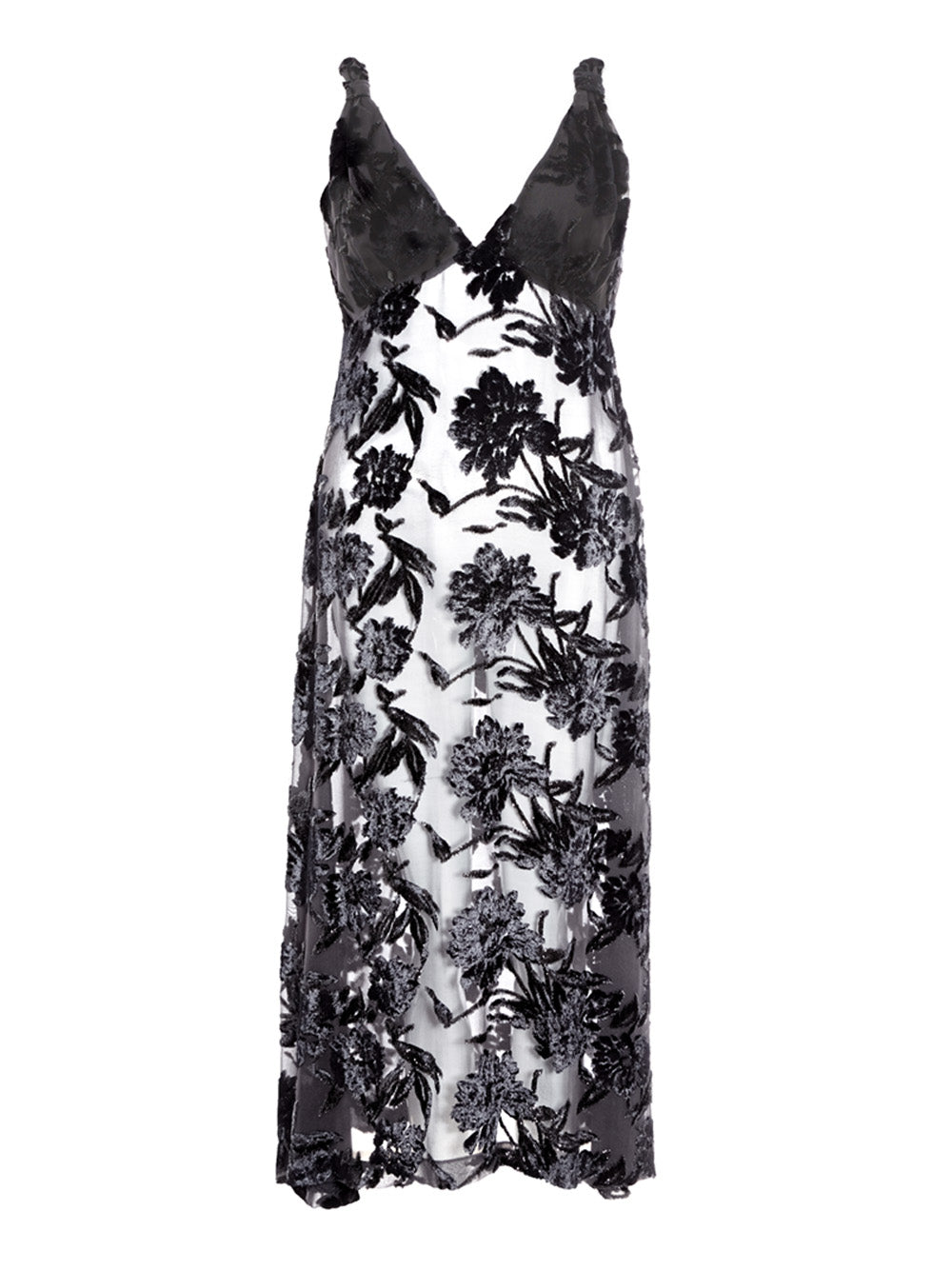 Lardini Black Long Embellished Dress with petticoat