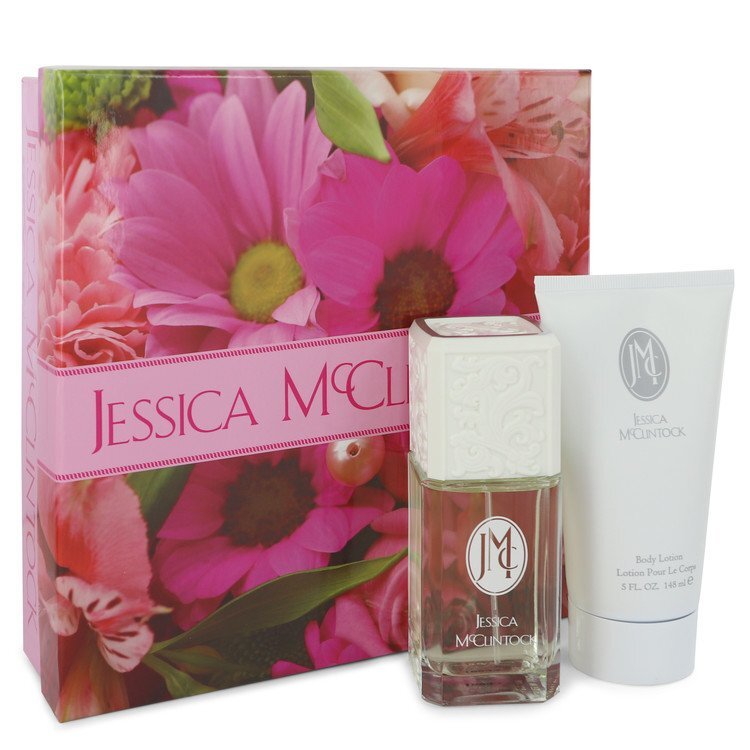 JESSICA Mc CLINTOCK by Jessica McClintock Gift Set -- 3.4 oz Eau De Parfum Spray + 5 oz Body Lotion (Women)