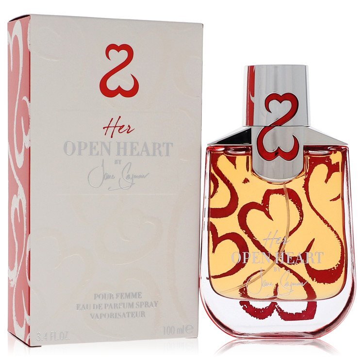 Her Open Heart by Jane Seymour Eau De Parfum Spray with Free Jewelry Roll 3.4 oz (Women)