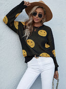 Smiley Face Sweater - Cicis Boutique