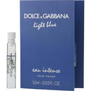 D & G Light Blue Eau Intense By Dolce & Gabbana Eau De Parfum Vial On Card For Men
