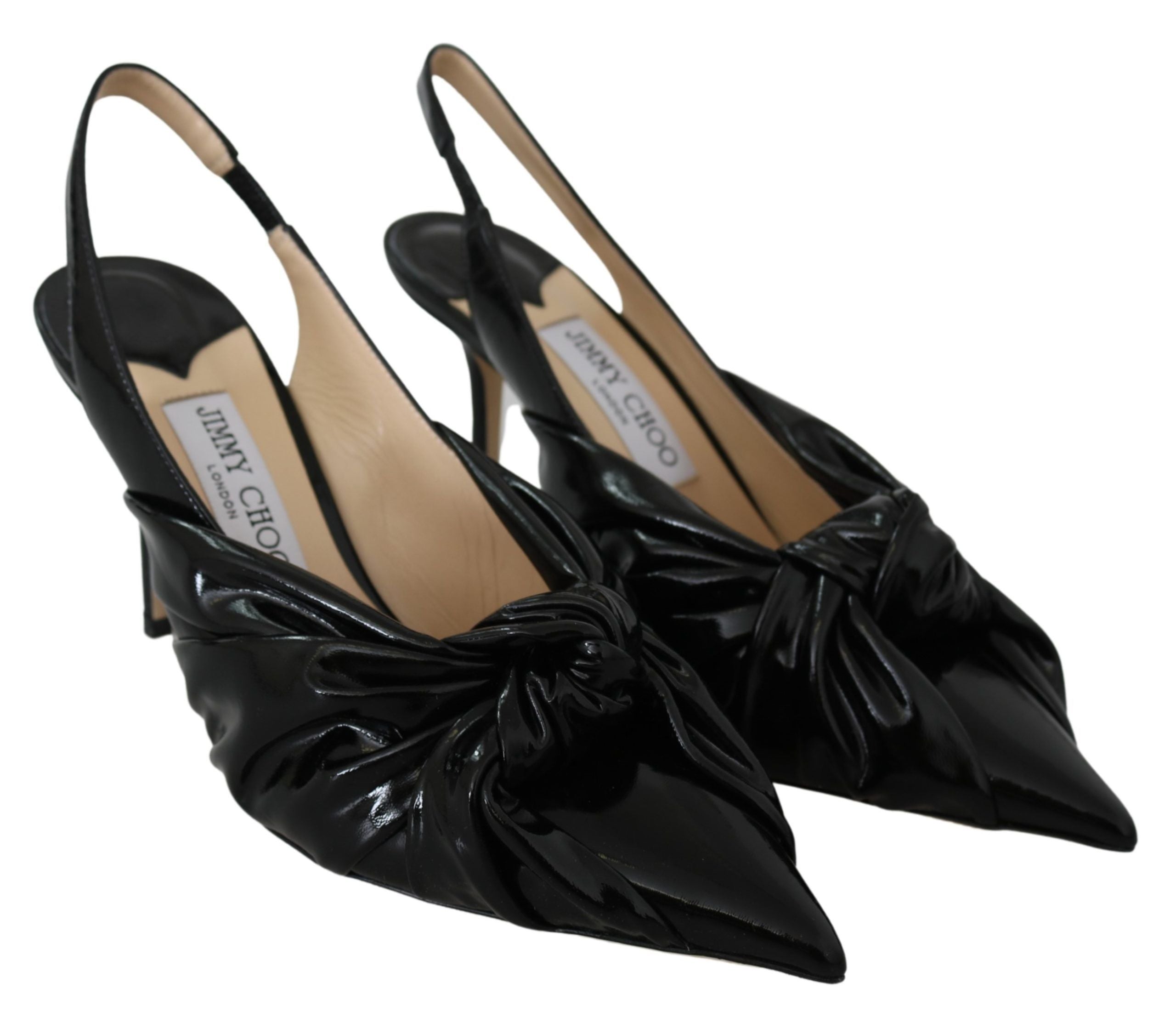 Jimmy Choo Black Patent Leather Annabell 85 Pumps