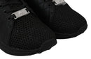 Plein Sport Black Polyester Runner Gisella Sneakers Shoes