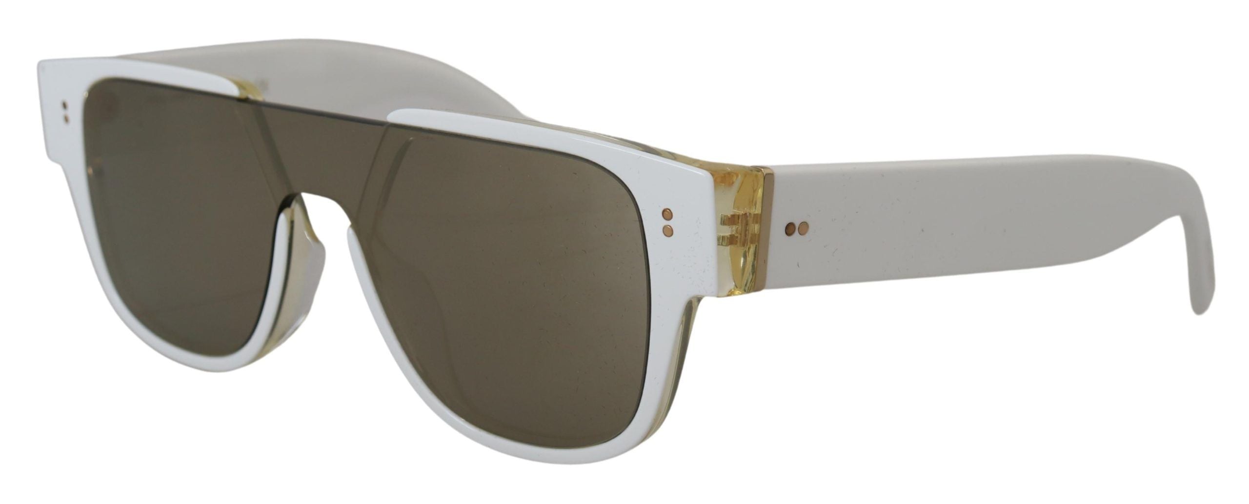 White Acetate Full Rim Frame Shades DG4356F Sunglasses