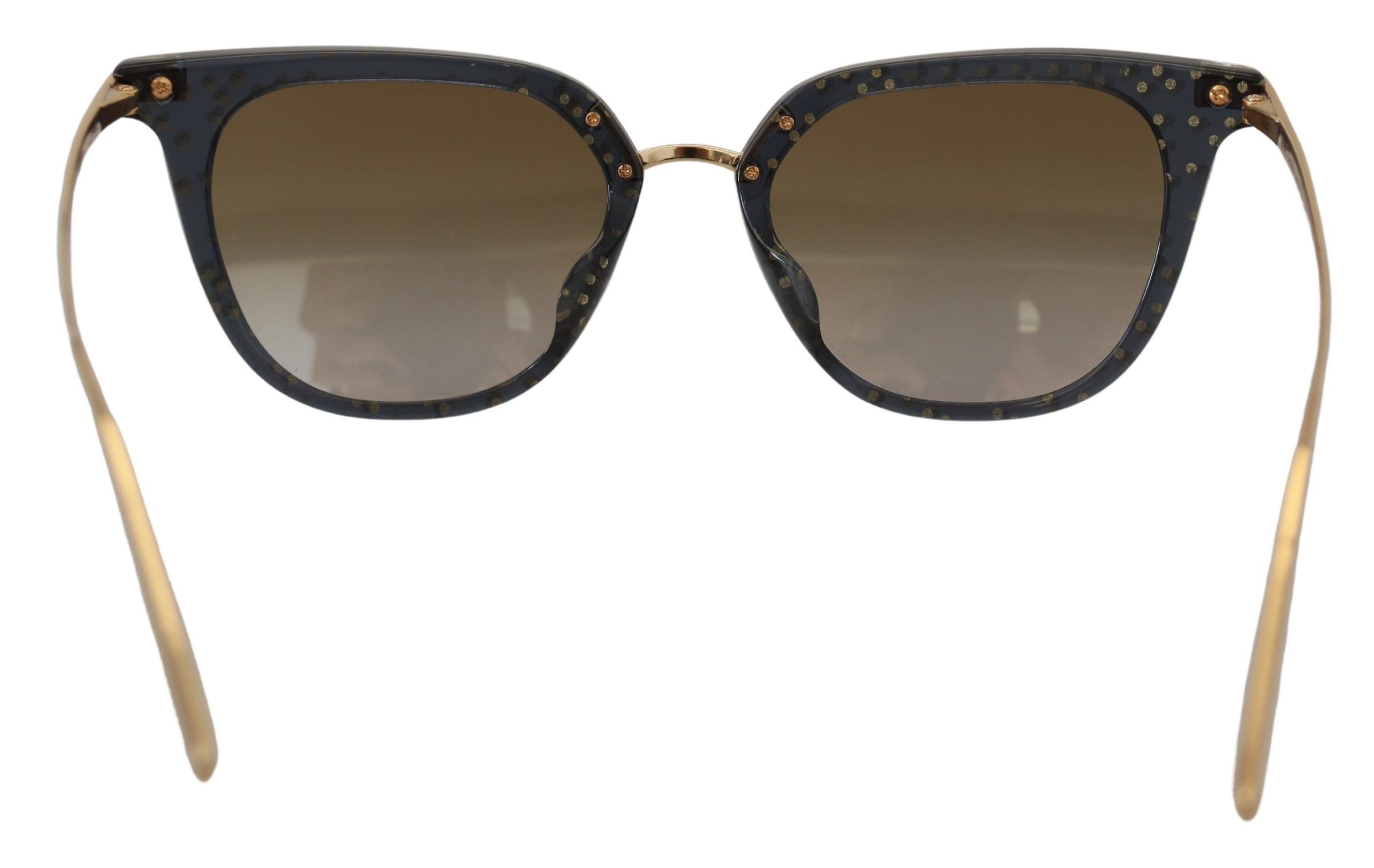 Black Dotted Acetate Frame Irregular Sunglasses