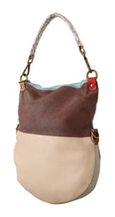 Multicolor Genuine Leather Shoulder Tote Women Handbag