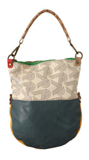 Multicolor Genuine Leather Shoulder Strap Tote Women Handbag
