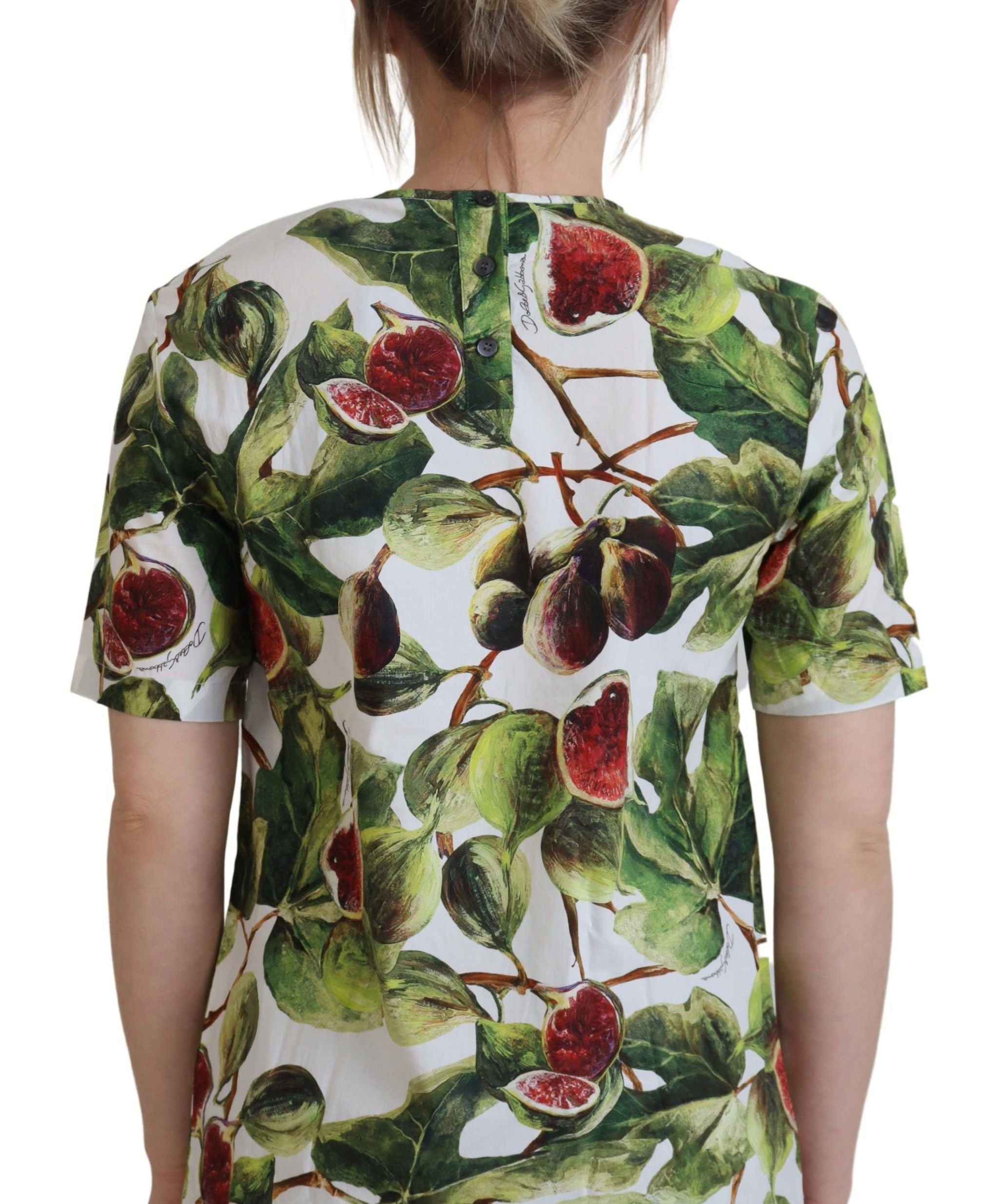 Crew-neck Cotton Top Blouse Fruit T-shirt