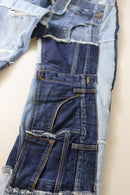 Multicolor Patchwork High Waist Denim Jeans