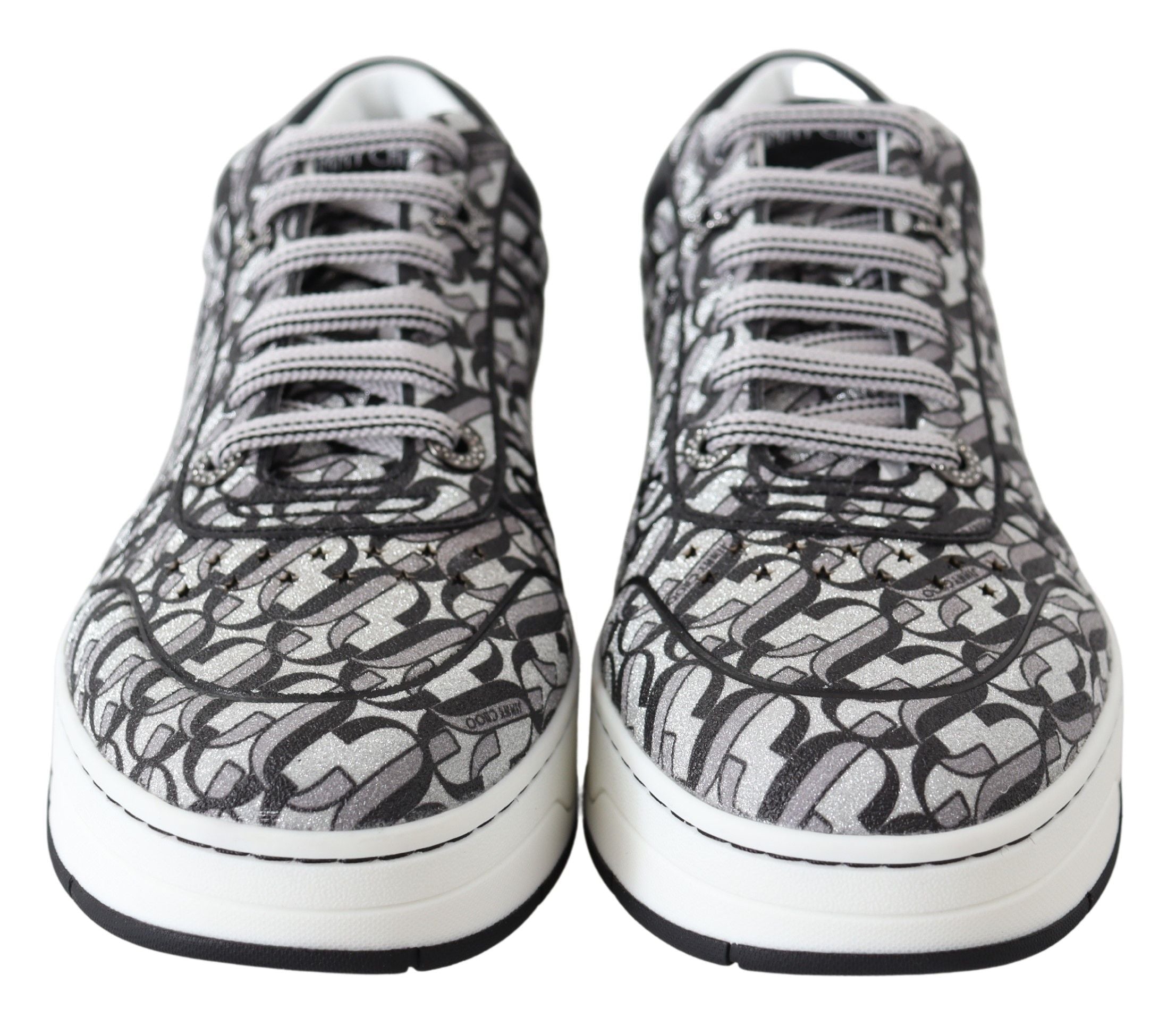 Silver Black Glitter Hawaii Sneakers