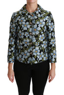Multicolor Floral Blazer Coat Polyester Jacket