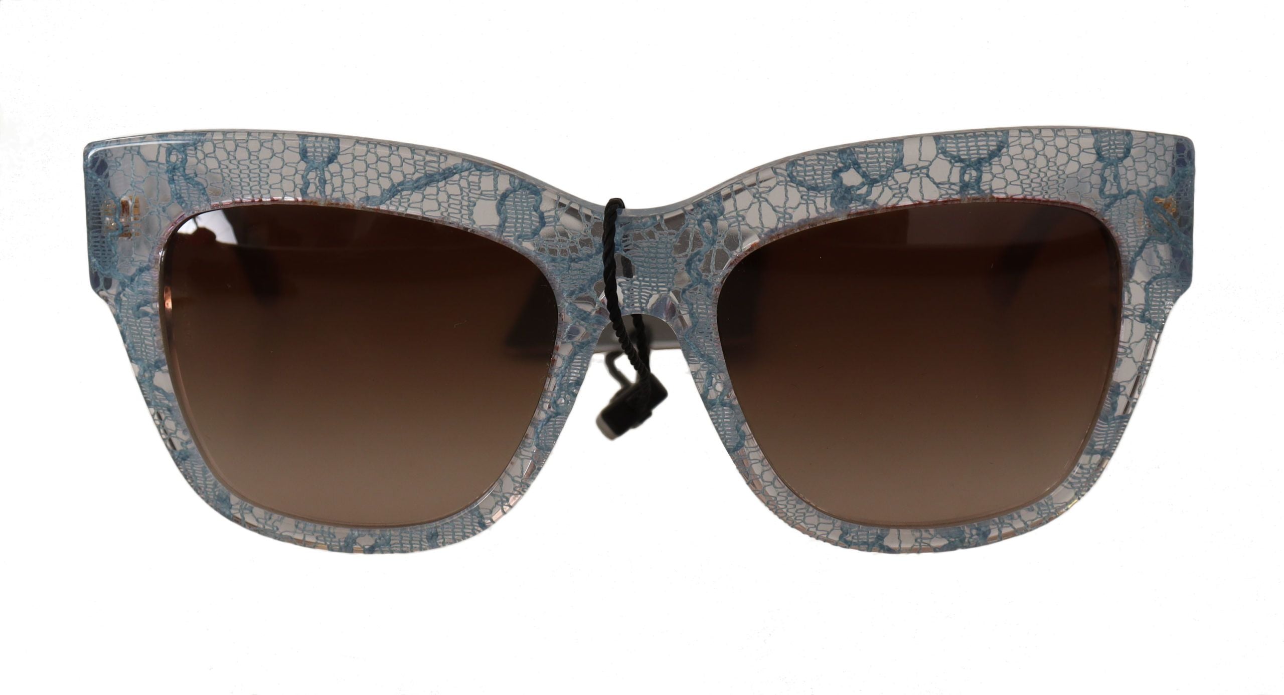Blue Lace Acetate Rectangle Shades Sunglasses