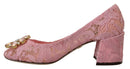 Pink Taormina Lace Crystal Pumps Pastel Shoes