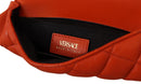 Red Nappa Leather Medusa Small Crossbody Bag