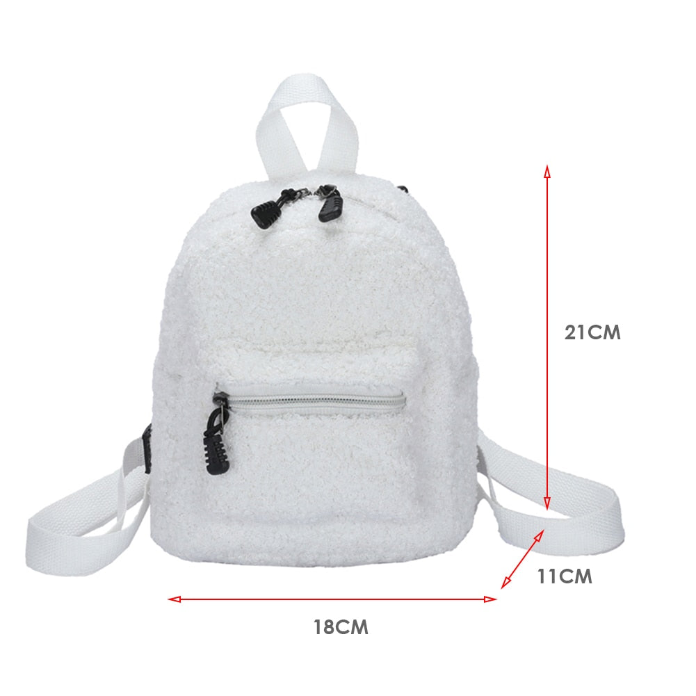 Cute Fleece Shoulder Backpack