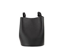 Lorne Small Black Pebbled Leather Bucket Crossbody Handbag Purse